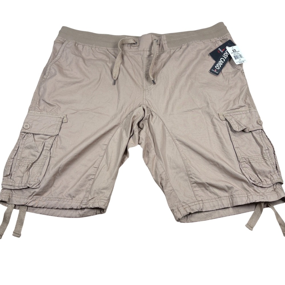 Southpole Easy Cargo Shorts Mens 4XB Deep Khaki Gorpcore Y2K Streetwear NEW